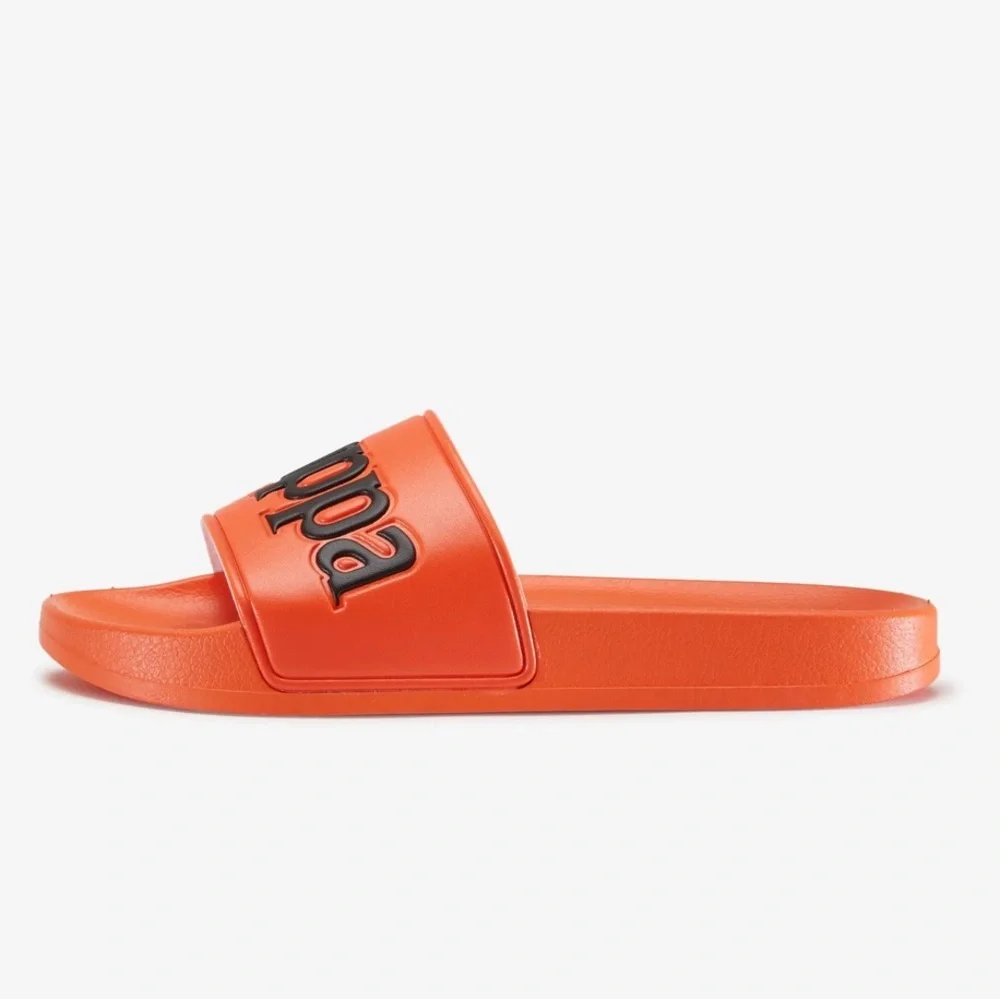 Kappa 222 Banda Adam 9 Slides Orange/Black |‎ NEW/NWT!!🔥🔥
